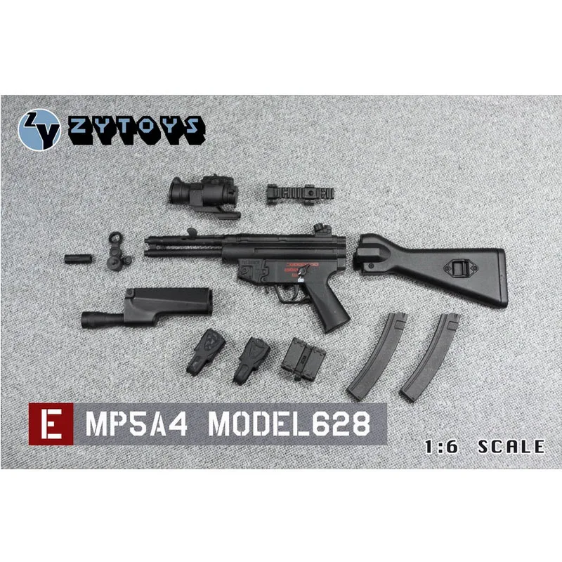 ZYTOYS 1/6 Scale MP5 Submachine Gun Model 6 Style ZY8042 for 12inch Action Figure Soldier Military Weapons Display In Stock