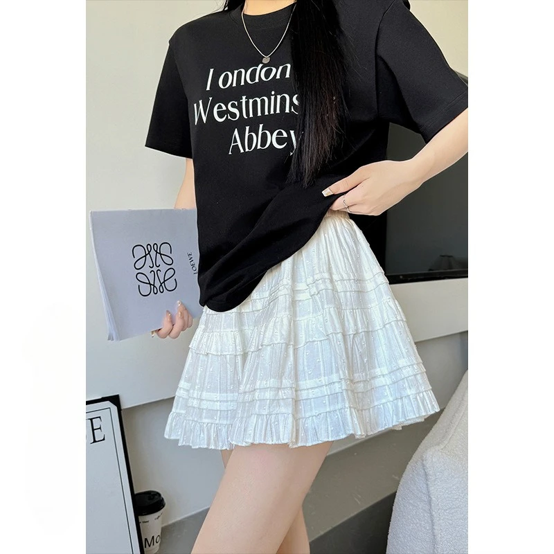 

French Style Lace Cake Skirt, Women's Summer New Style, Slimming and Versatile Short Skirt, Sweet Ballet Style A-line Skirt