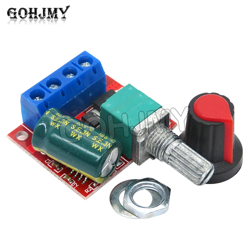 Regulador de Motor de CC PWM, interruptor de Control de velocidad de 5V-35V, función de interruptor 5A, atenuador LED GOHJMY