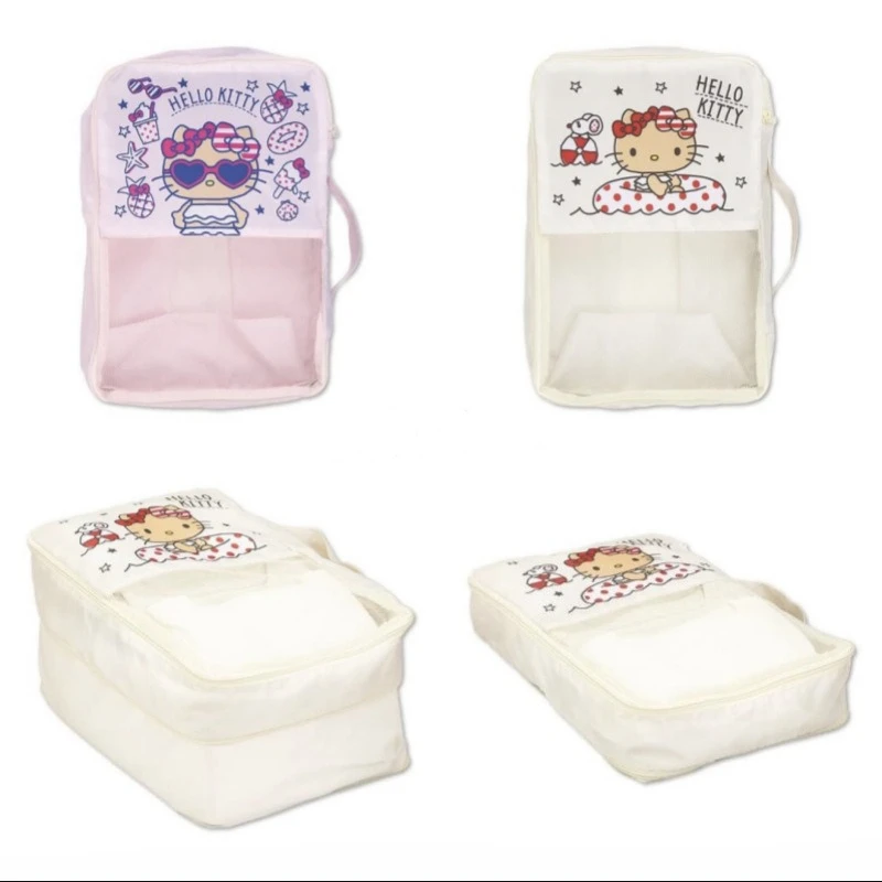 

Kawaii Hello Kitty Cute Luggage Sorting Bag Travel Clothing Storage Bag Toilet Bag Sanrio Gift Toy for Girl