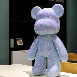 Large Diamond Bear Figurines DIY Rhinestones Violent Bear Statue Art Paint Vinyl Figure Doll Jewelry Cross Stitch Kid Toy Gifts