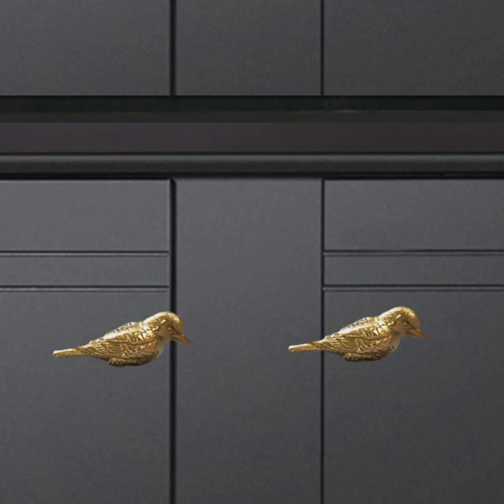 Birds Shaped Handles Wardrobe Cupboard Cabinet Drawer Pulls Knobs w/Screws