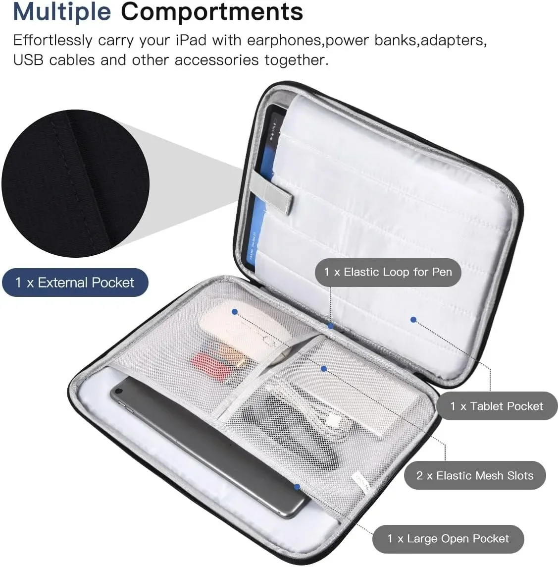 2-IN-1 لجهاز Lenovo Tab TB311FU (2025) 10.1 بوصة حافظة ذكية للكمبيوتر اللوحي Funda + حقيبة محمولة #6