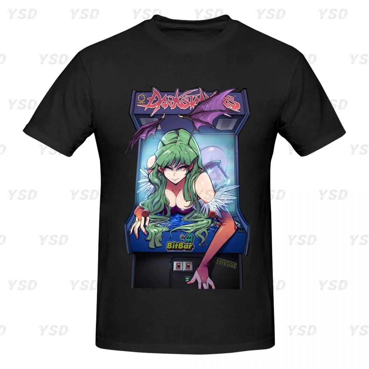 Morrigan Aensland Darkstalkers Men's tight fitting sports Cotton T-shirt, Breathable,Oversized Tee shirt