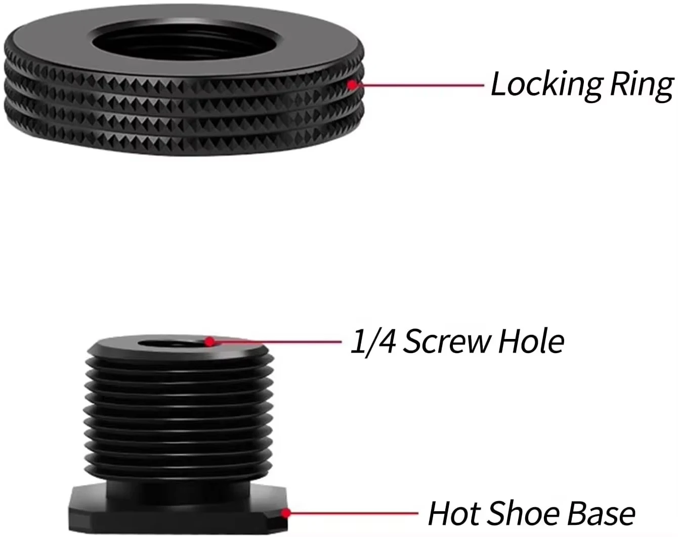 Переходник с внутренней резьбой 1/4 дюйма на горячий башмак, адаптер для крепления горячего башмака Atmoshue для Magic Arm, видеосвет, монитора. 1/4-20 холодный башмак