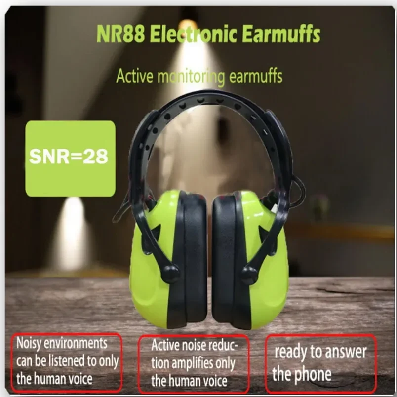 Active Monitoring Noise Cancelling Bluetooth Electronic EarMuffs, Adjustable, Hearing Protection/Snr 28 Db/Ce Approved