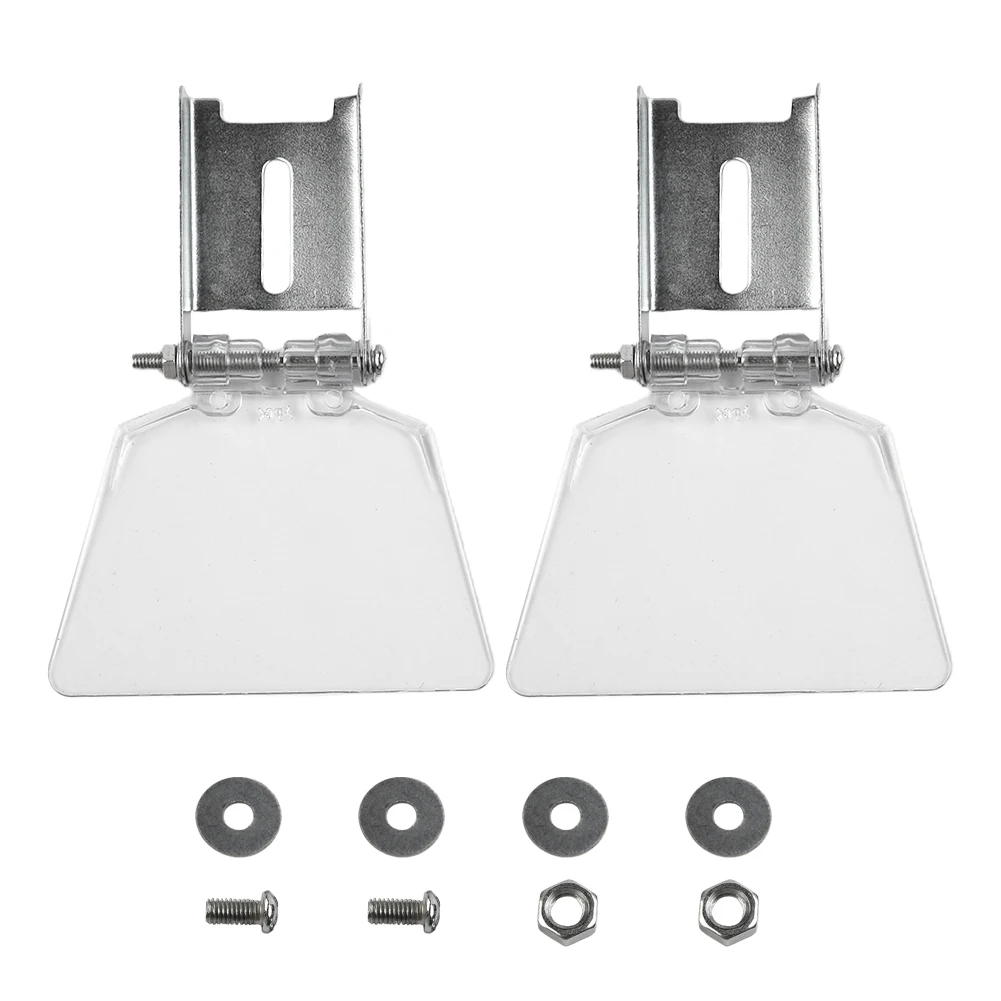 

9.7X6.8X1.4cm Tool Parts Eye Protection 2pcs Replacement Safety Shields Silver & Transparent Stainless Steel ABS Material