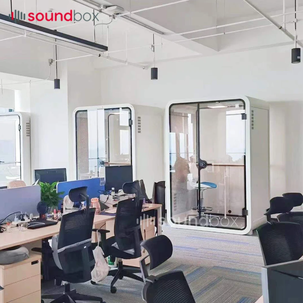 Soundbox Modular Design Office Pod Indoor Outdoor Silence Soundproof Phone Booth Prefab Office Meeting Booth