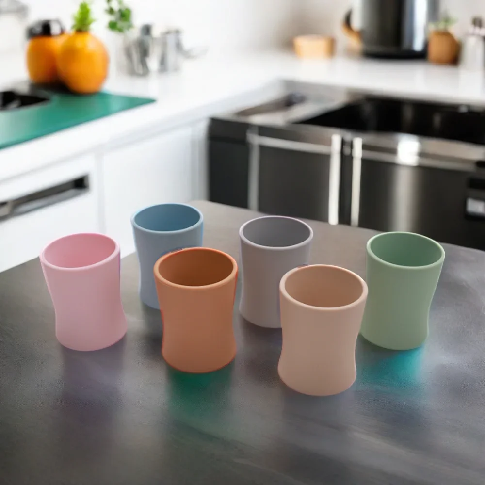 

Modern Design Food-Grade Silicone Baby Water Cup Non-Toxic Easy to Clean Eco-Friendly Portable Drinkware for Business Gifts