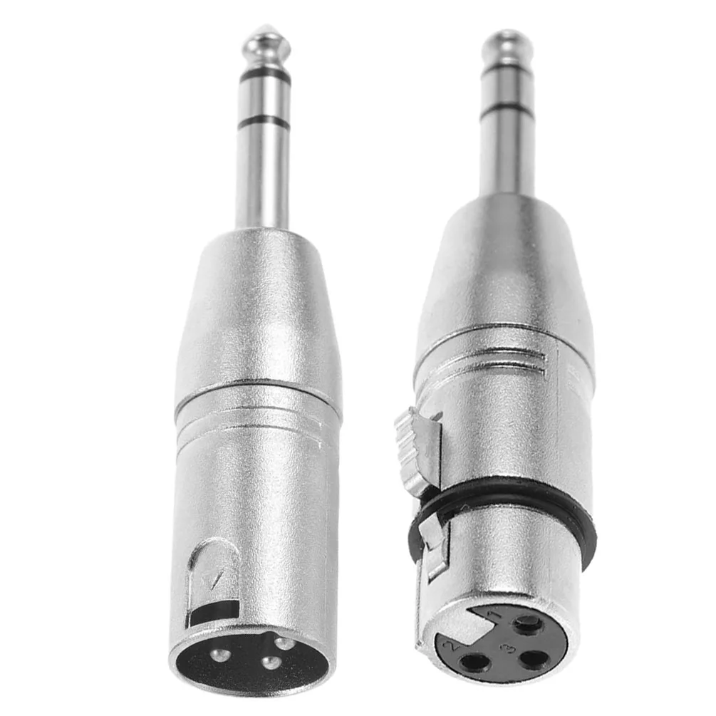2 قطعة 1/4 بوصة TRS إلى XLR محول مجموعة-6.5 مللي متر ستيريو 1/4 "TRS ذكر إلى XLR 3Pin أنثى و ذكر ستيريو موصلات الصوت المتوازنة #2