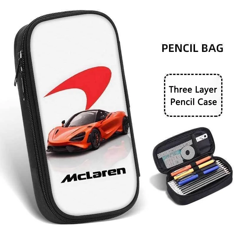 

Large Capacity School Pencil Cases Mclaren Emblem Gift Girls Boys Pencil Bag Pouch Students Stationery For Mclaren 750S 720S P1