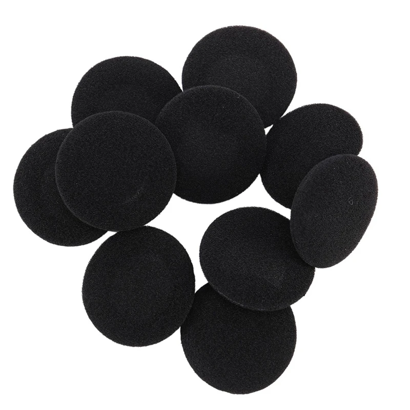 Esponjas protectoras suaves para auriculares, 50 piezas, 5Cm, color negro