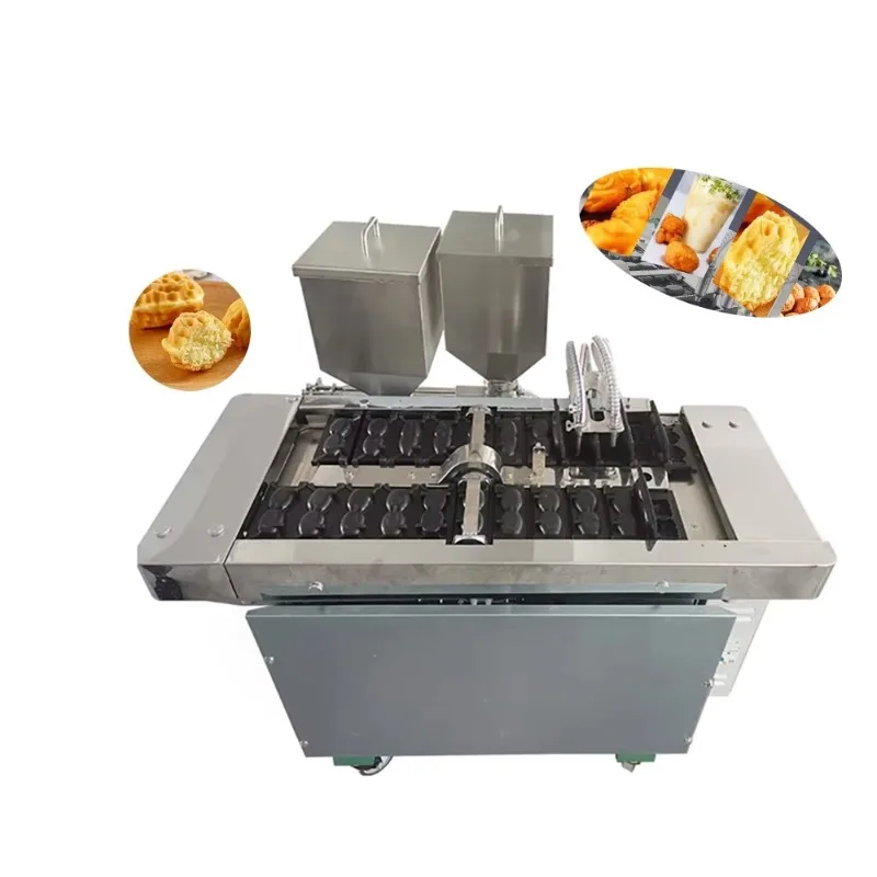 Full Automatic Cake Machine Double Hopper Stuffed Walnut Pastry Making Equipment Customized