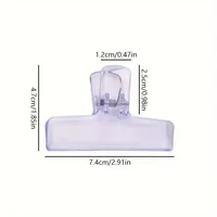 1Pc Creative Transparent Jelly Clip Storage Supplies Stationery School Office Supplies Storage Clip 2