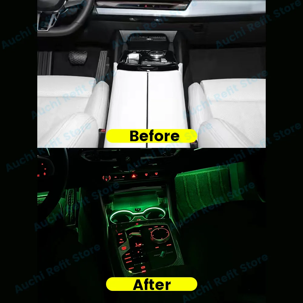 11 colori LED Cup Holder Light per BMW serie 5 G30 G32 6GT 2018-2023 Car Water Cup luci ambientali lampada decorativa Refit Parts