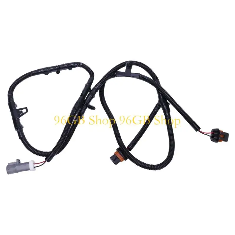 96GB Automotive Headlight Wire Harness 5C3Z15A211BA for Replacement Tasks, with Corrugated Sleeving, Terminal-Style Ends, and a