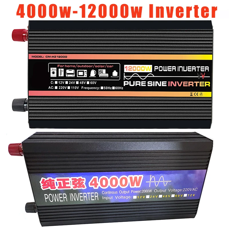 

24V To 220V 50Hz Pure Sine Wave Power Inverter Solar System/Panel/Home/Outdoor/RV/Camping Voltage Converter Car Inverters-Type 2