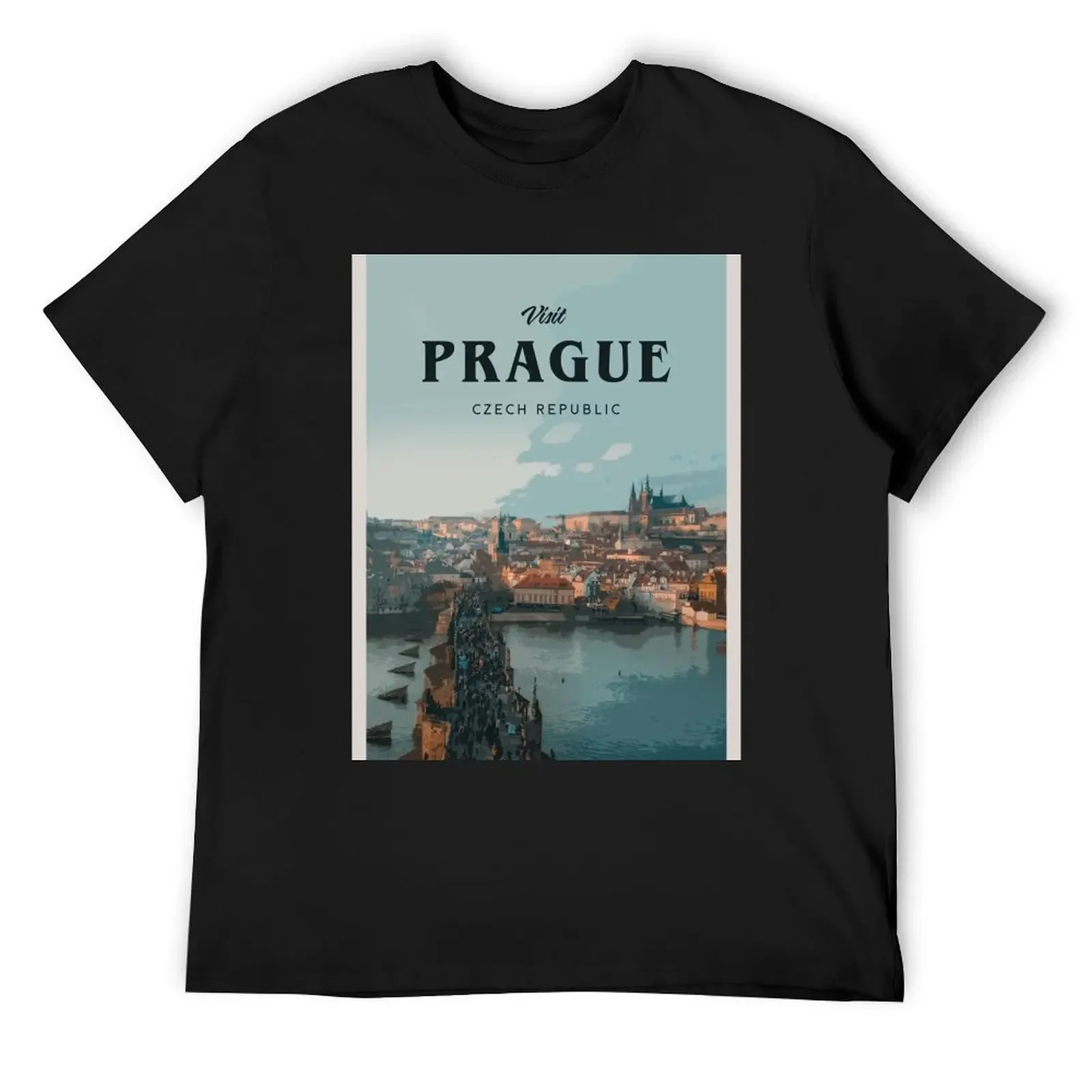 Prague T-Shirt anime stuff graphics rapper graphic tees Men's t-shirts