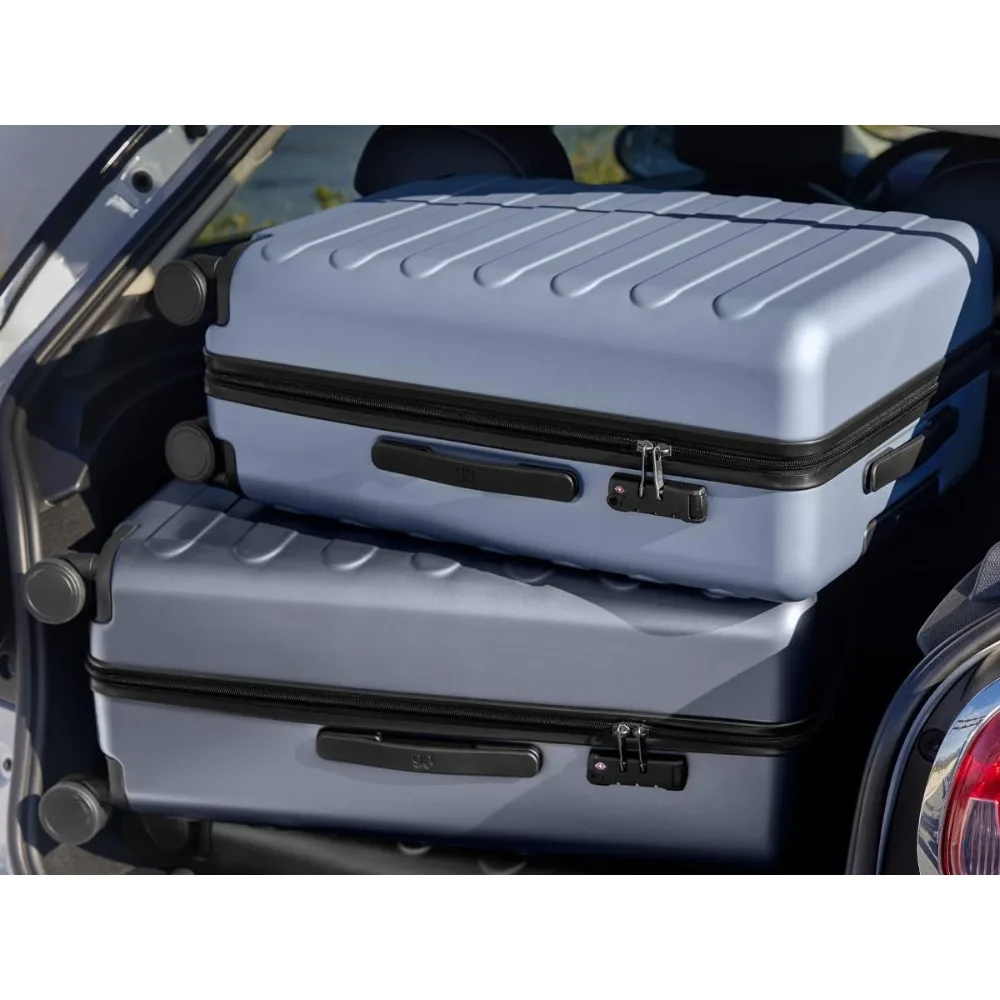 Two-Piece Luggage Set, Airline Approved Carry-On and Large Checked Bag with Spinner Wheels, Lightweight Hardshell for Travel