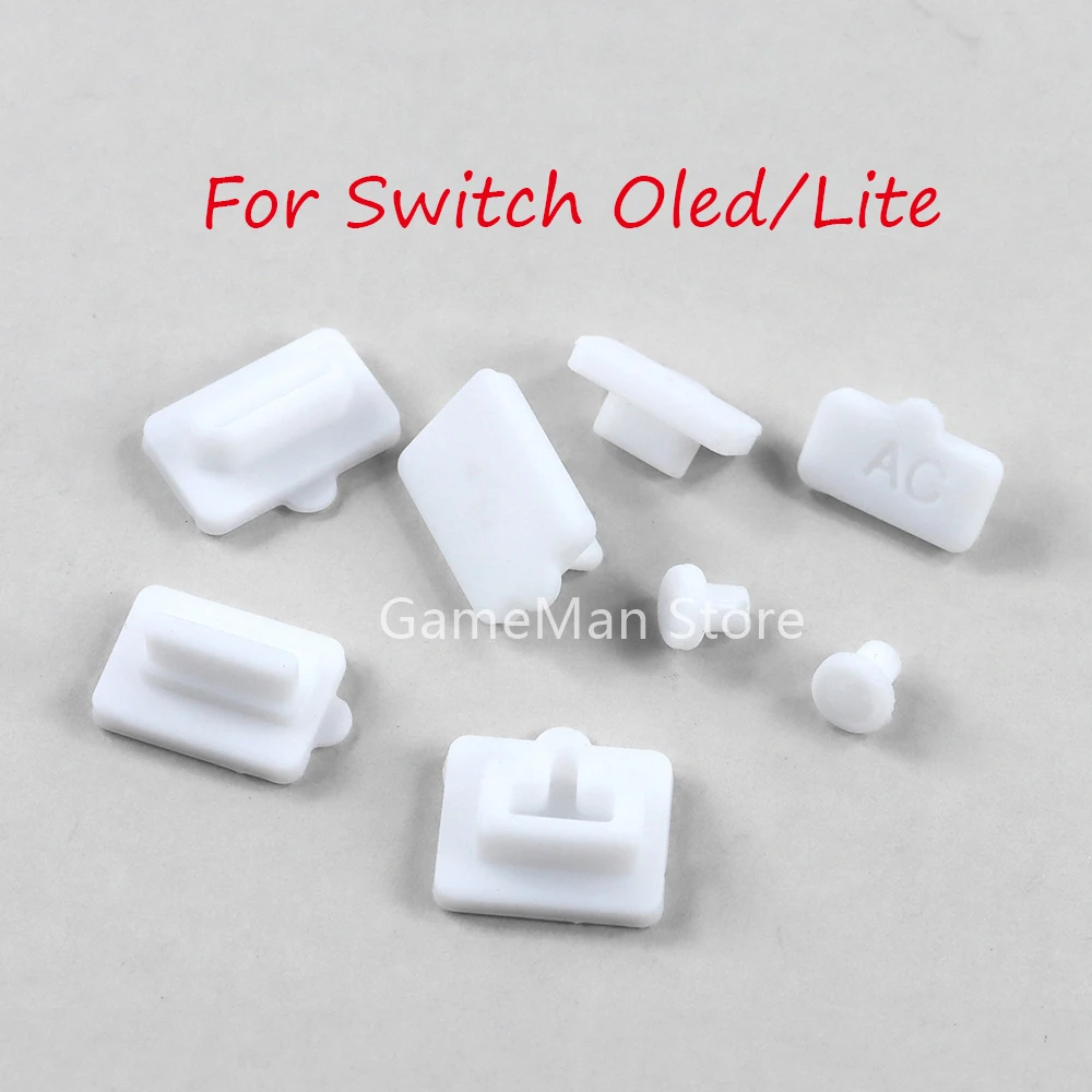 1set Dust Plug For Nintendo Switch Oled Silicone Anti-Scratch Dust Cover Dustproof Caps for Switch Lite