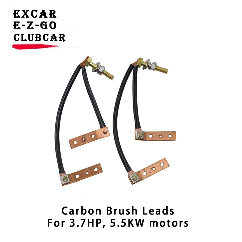 

102938901 Carbon brush leads replacement fit CLUBCAR E-Z-GO EXCAR electric golf carts for 3.7HP 5.5KW motors connect copper wire