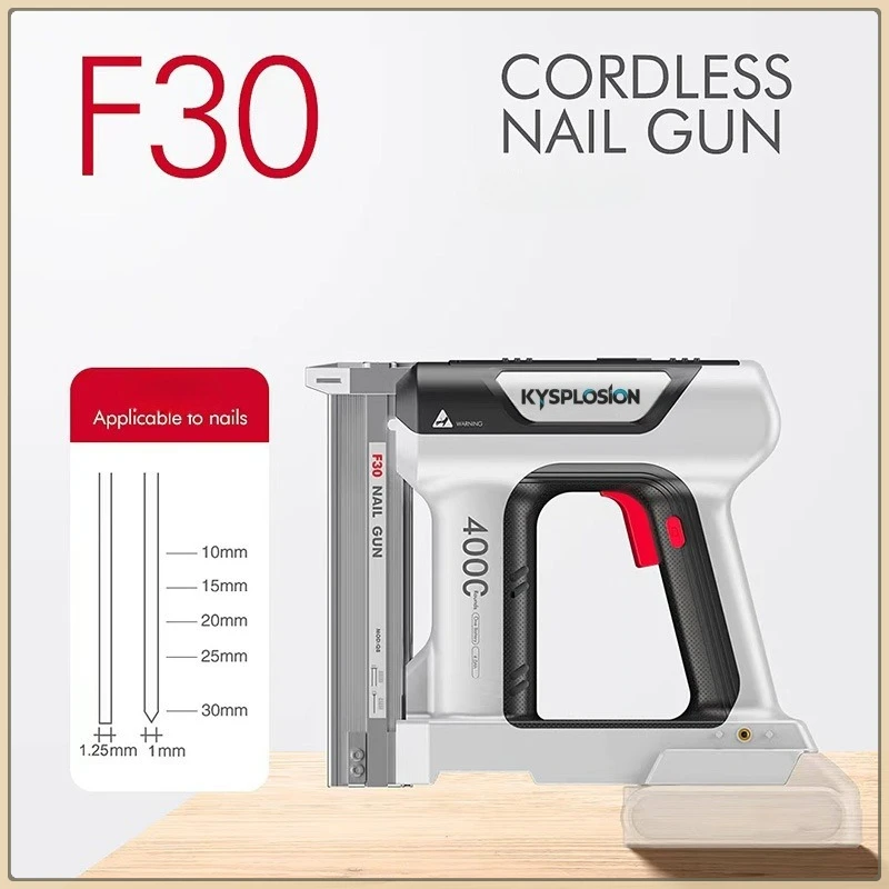 

KYS Brushless Electric Nail Gun F30G Straight Staples Cordless Stapler Portable Home DIY Power Tools For Makita 18V Battery