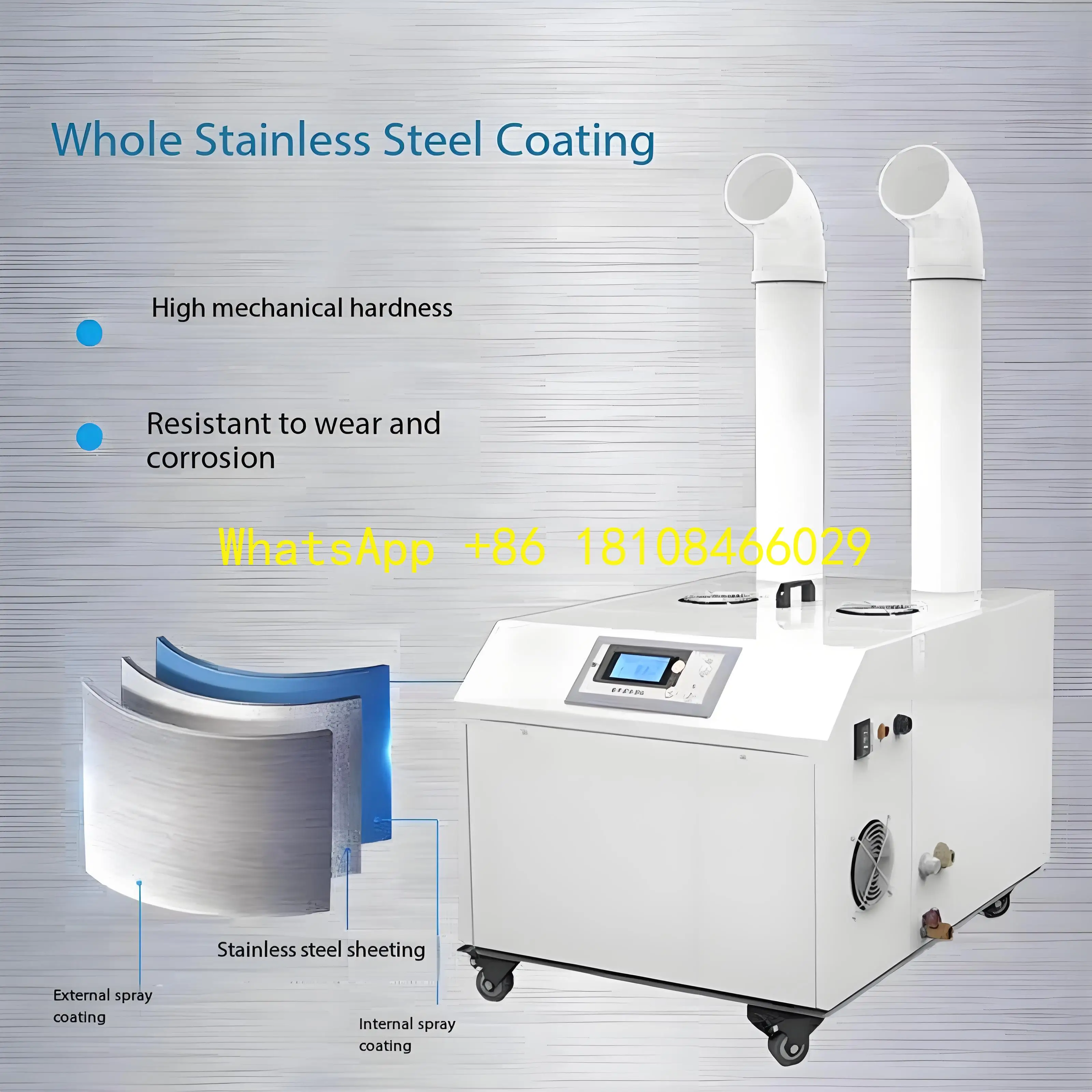 

Прозрачный увлажнитель квадратной формы, гибкий для комнаты роста, консервация тумана, пыли, промышленный увлажнитель, поставка с фабрики, 15 кг/ч, Ul