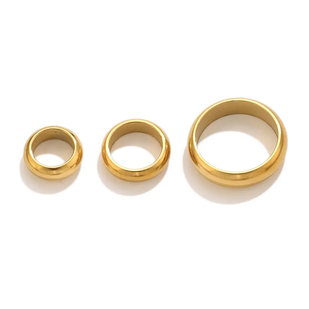 20pcs Stainless Steel Spacer Beads For Jewelry Making Supplies DIY Big Hole Beads Jewelry Finding Bracelet Necklace Accessories