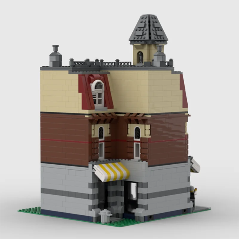2335개 MOC 카페 비코너 독립형 모듈형 모델 빌딩 크리스마스 선물 블록 장난감 건축 조립 DIY 창의적 아이디어