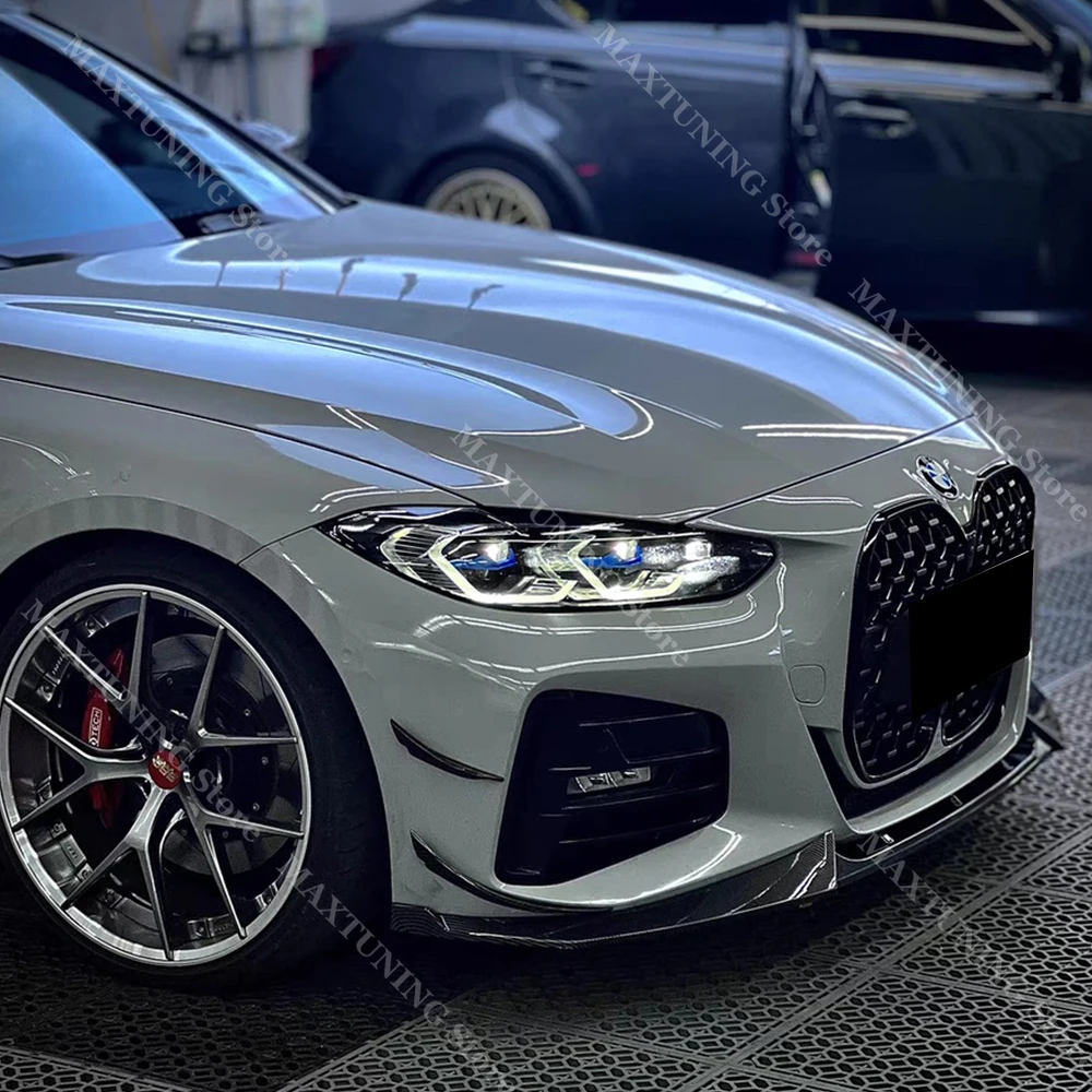 

For BMW 4 Series G22 G23 Front Bumper Side Canard Splitter 420i 430i M440i M440d 2020-2024 Aero Kit Wings Trim Spoiler Body Kit