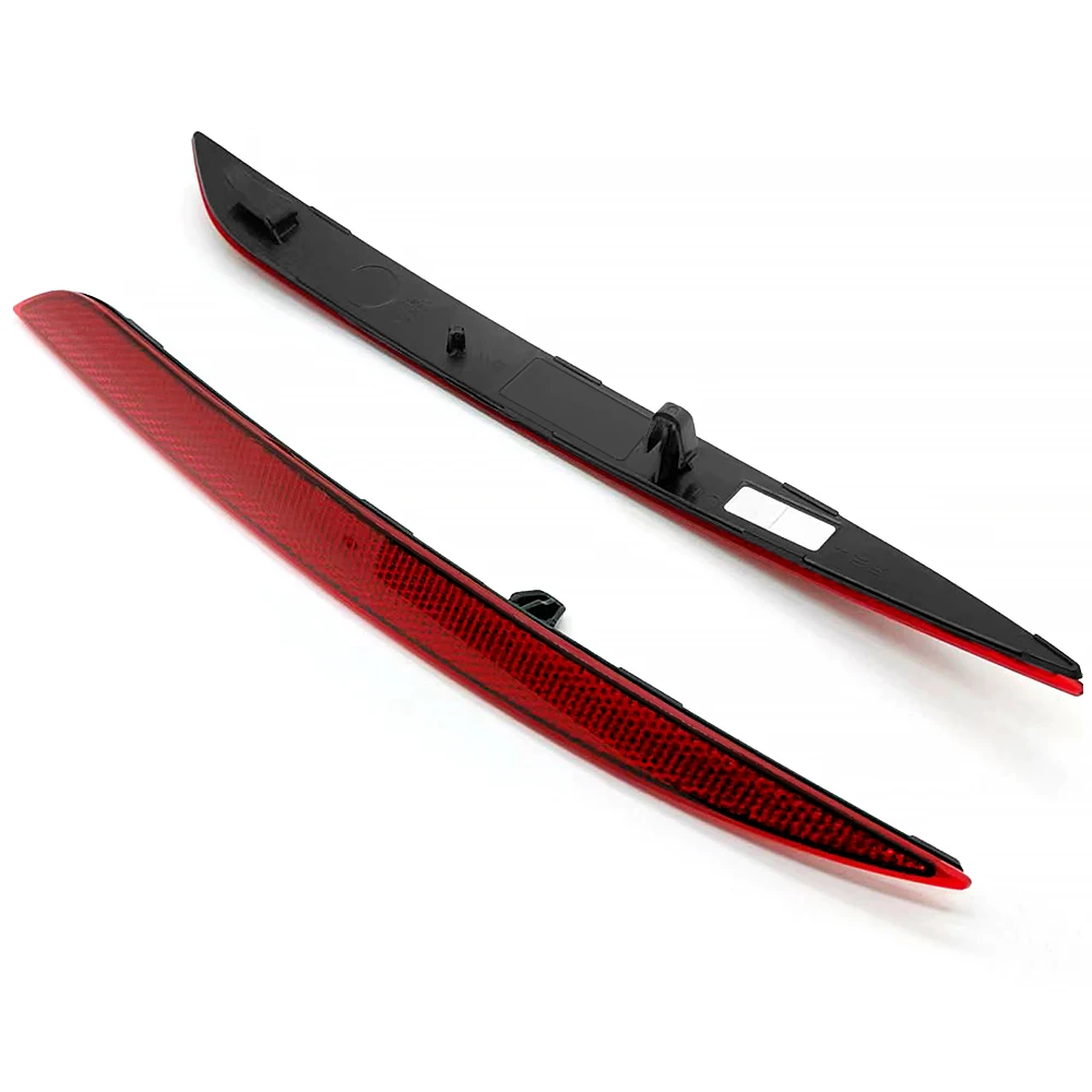 2pcs For Tesla Model Y Left Right Side Tail Rear Bumper Reflector Red Reflective Light Strip 1495817-00-C 1495818-00-C Reflector