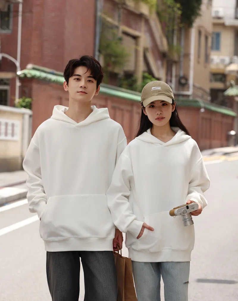 Winter New Arrival Classic Unisex Oversize Drop Shoulder Loose Pullover Hoodies with Kangaroo Pocket Blank Sweatshirt Hoodies