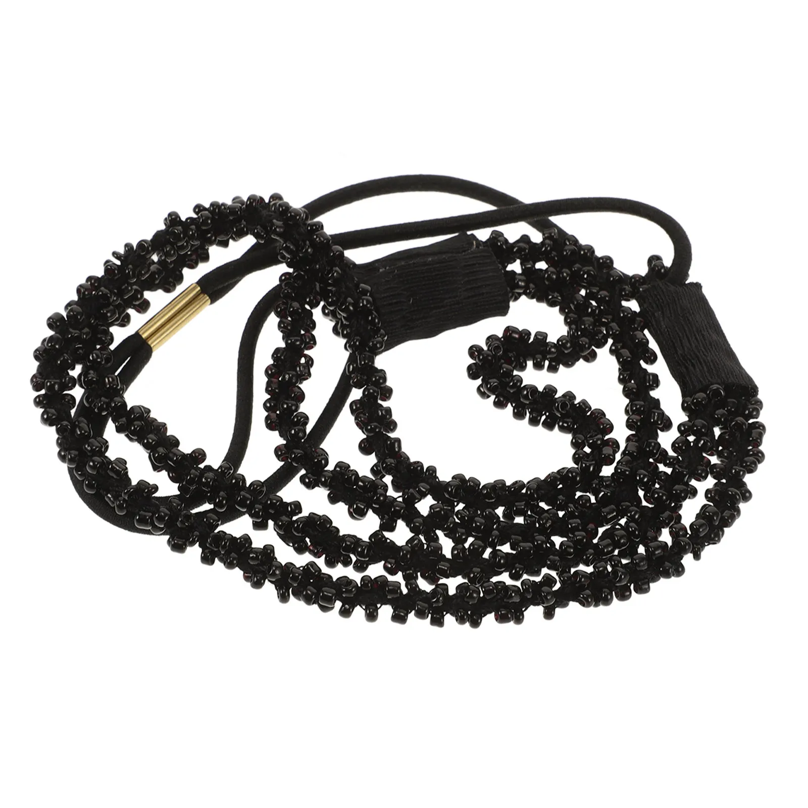 

Женская эластичная повязка на голову в стиле бохо с бусинами, модное украшение для волос, легкая и удобная, для официальных и повседневных мероприятий