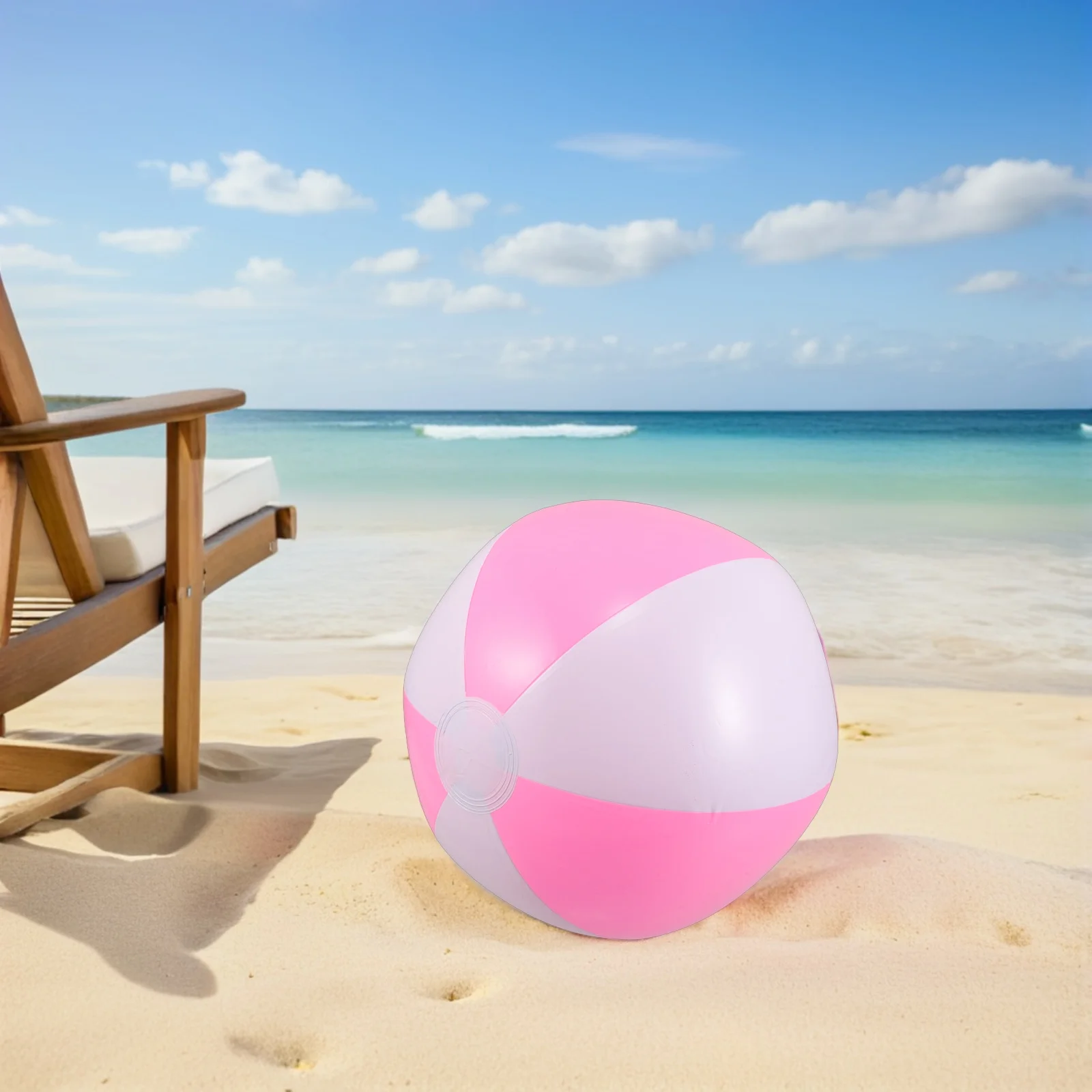 5 PCS Two-color Inflatable Beach Ball Party Pool Balls Outdoor Hawaiian Tropical Decor