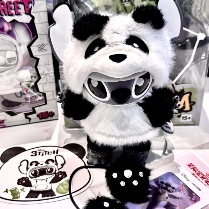 

【В наличии】Новая официальная виниловая кукла Miniso Stitch Genz Street Limited Edition Panda и сумка, очаровательные модные аксессуары, подарки
