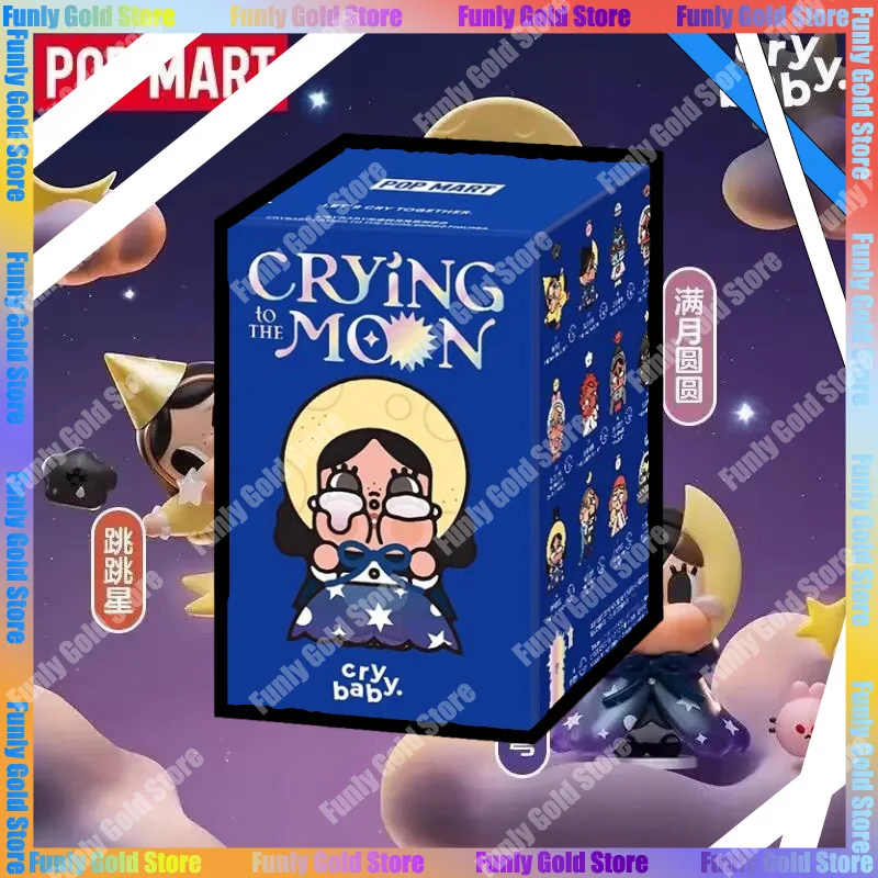 

POP MART CRYBABY Crying To The Moon Series слепая коробка милые фигурки Crybaby загадочная коробка настольное украшение коллекционные игрушки подарки