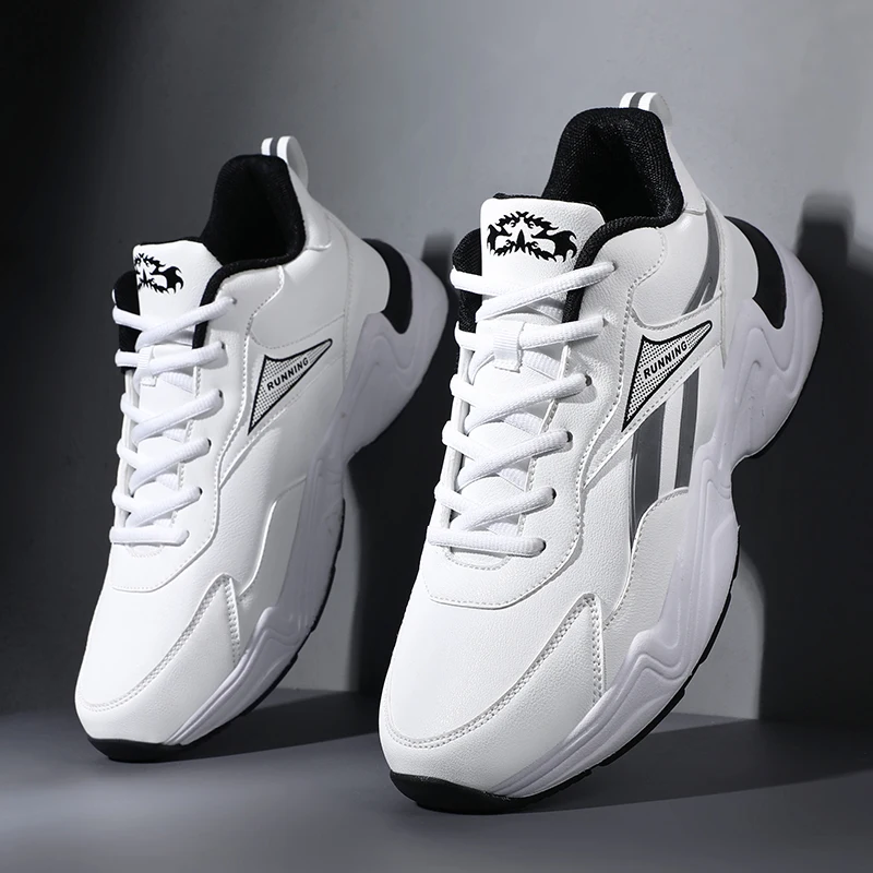 حذاء رجالي ربيعي جديد غير رسمي متعدد الاستخدامات للشباب خفيف الوزن رياضي للجري ممتص للصدمات منسوج شبكي يسمح بمرور الهواء للأب