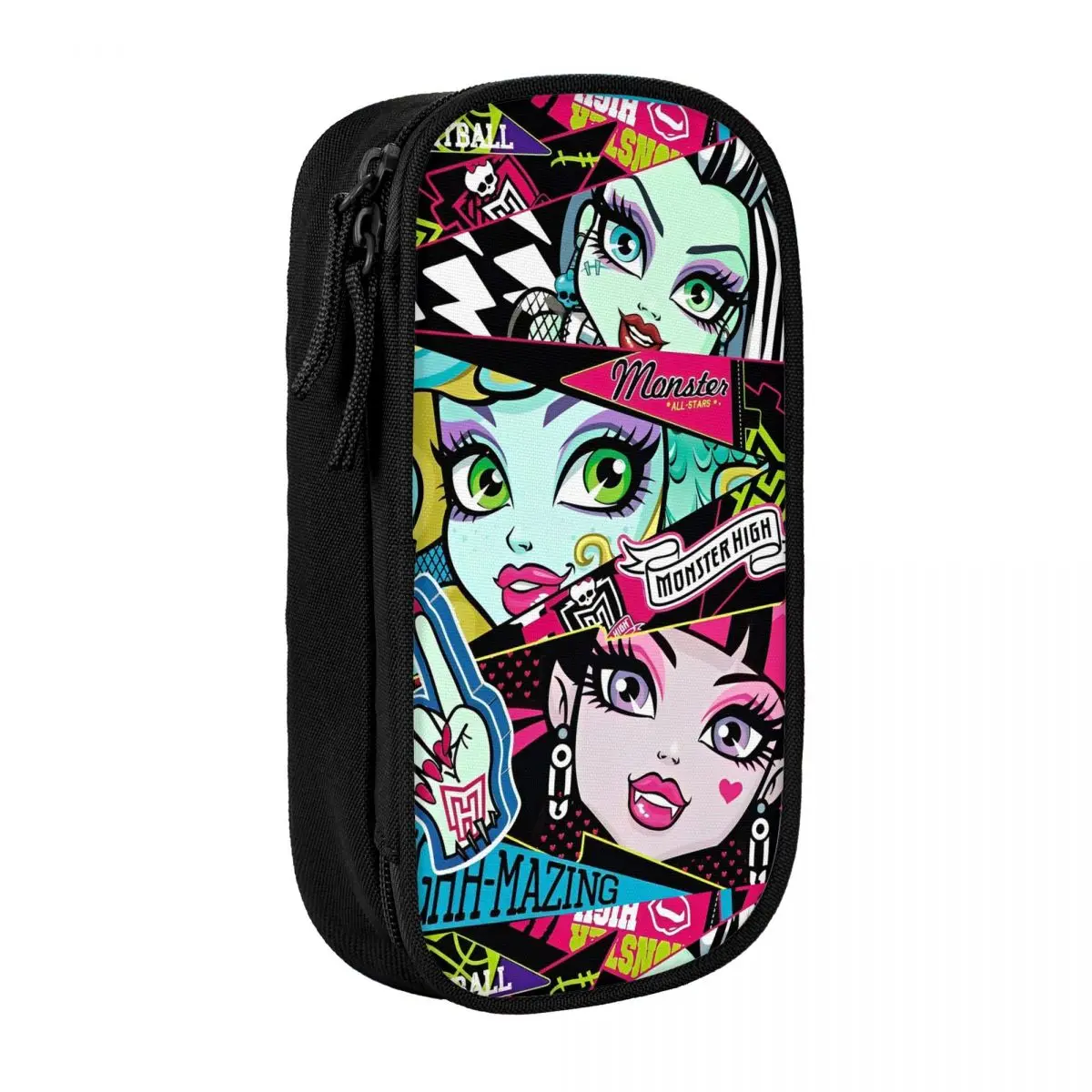 

Cool Pencil Case Monster High Character Pencil Pouch School Pencil Cases Boy Girl Double Layer Graphic School Supplies