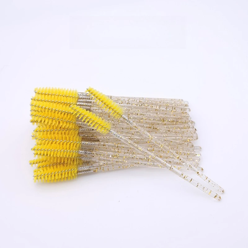 50 szt. Jednorazowe szczoteczki do rzęs, grzebienie do brwi, akcesoria do przedłużania rzęs, aplikatory do tuszu do rzęs, profesjonalne narzędzie kosmetyczne do makijażu