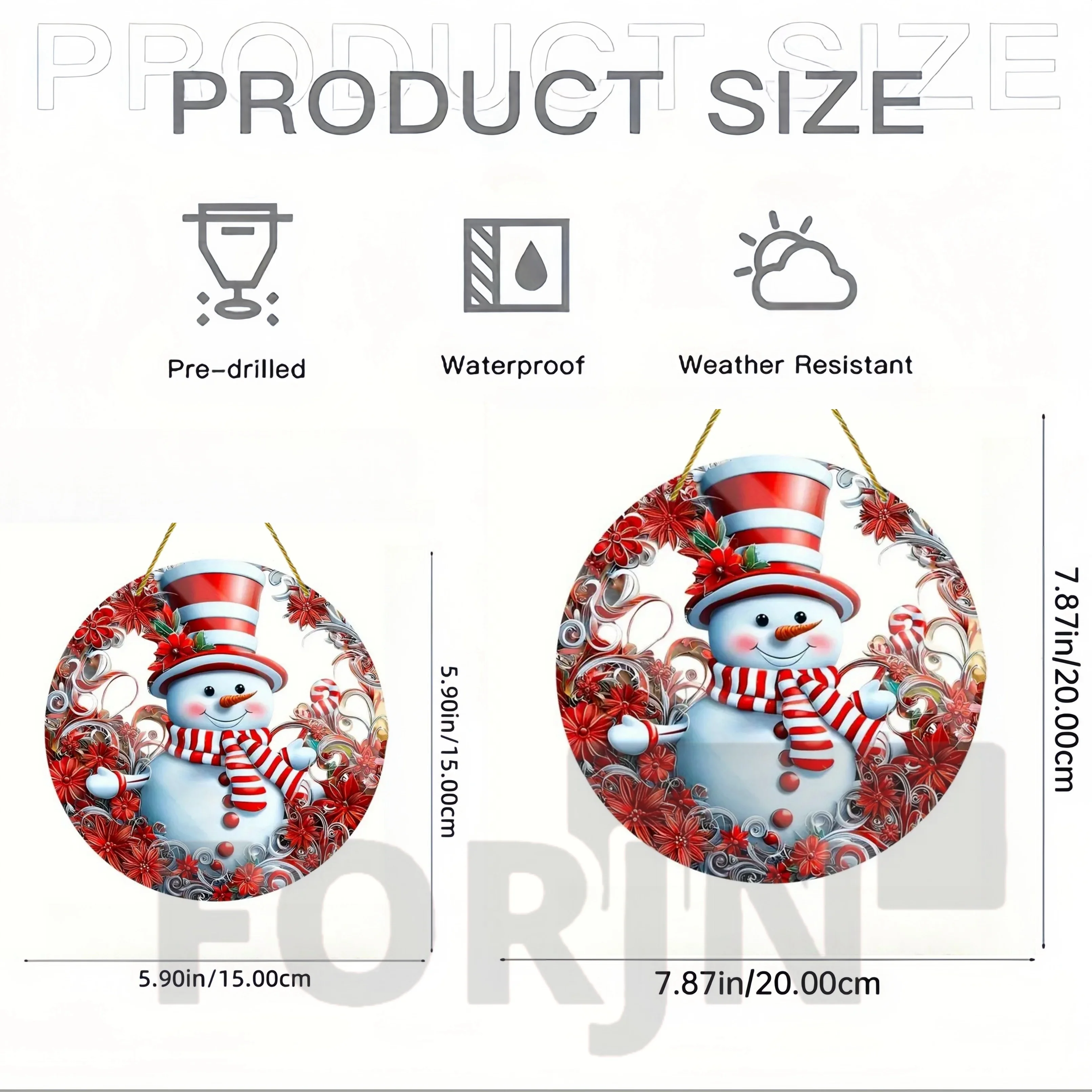 Christmas Snowman Acrylic Round Sign,Translucent Hanging Plate,Holiday Gifts for Friends,Wall Decor for Window,Home,Bar,cafe,pub