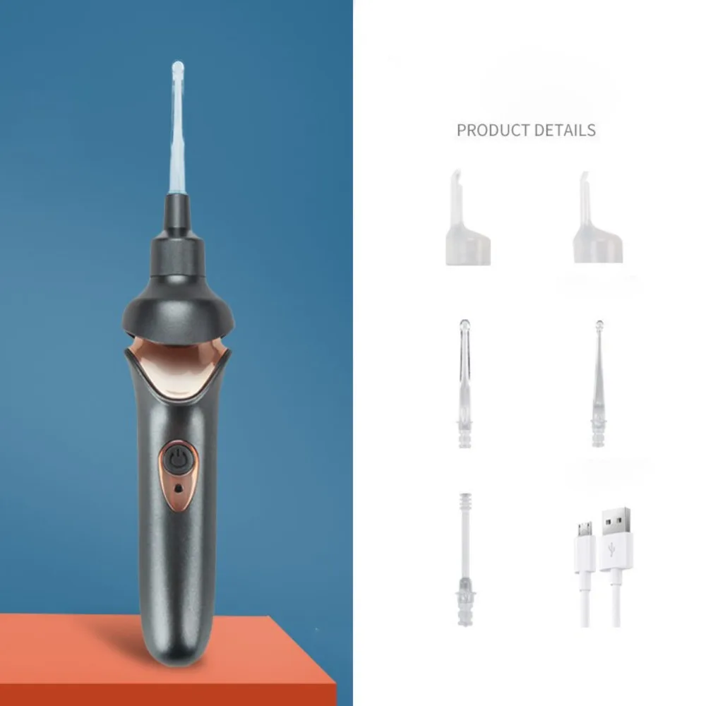 

Очиститель для всасывания ушей, электрический вибрационный безопасный спиральный очиститель для ушей, обезболивающий, ложка для ушной серы, ушная ложка для детей