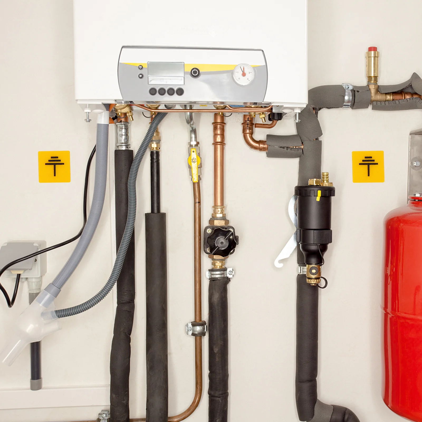 10Pcs Grounding Warning Safety Stickers Pc Material Electrical Machine Warning Decals Equipment Caution Labels