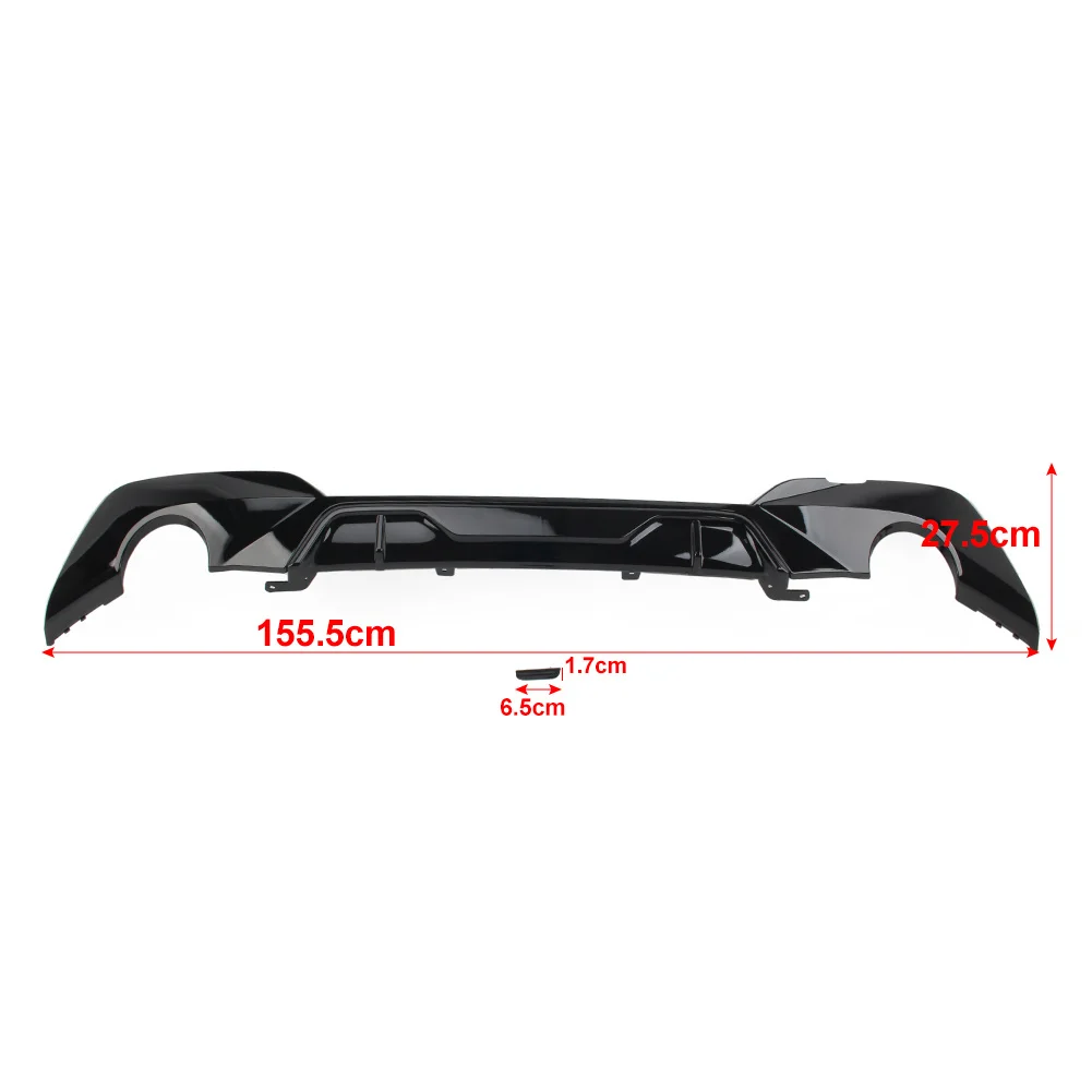 1pc Car Rear Bumper Diffuser Lip Cover Trim For BMW 3 Series G20 G21 G28 M-Sport Models With Single Round Tips ONLY 2019