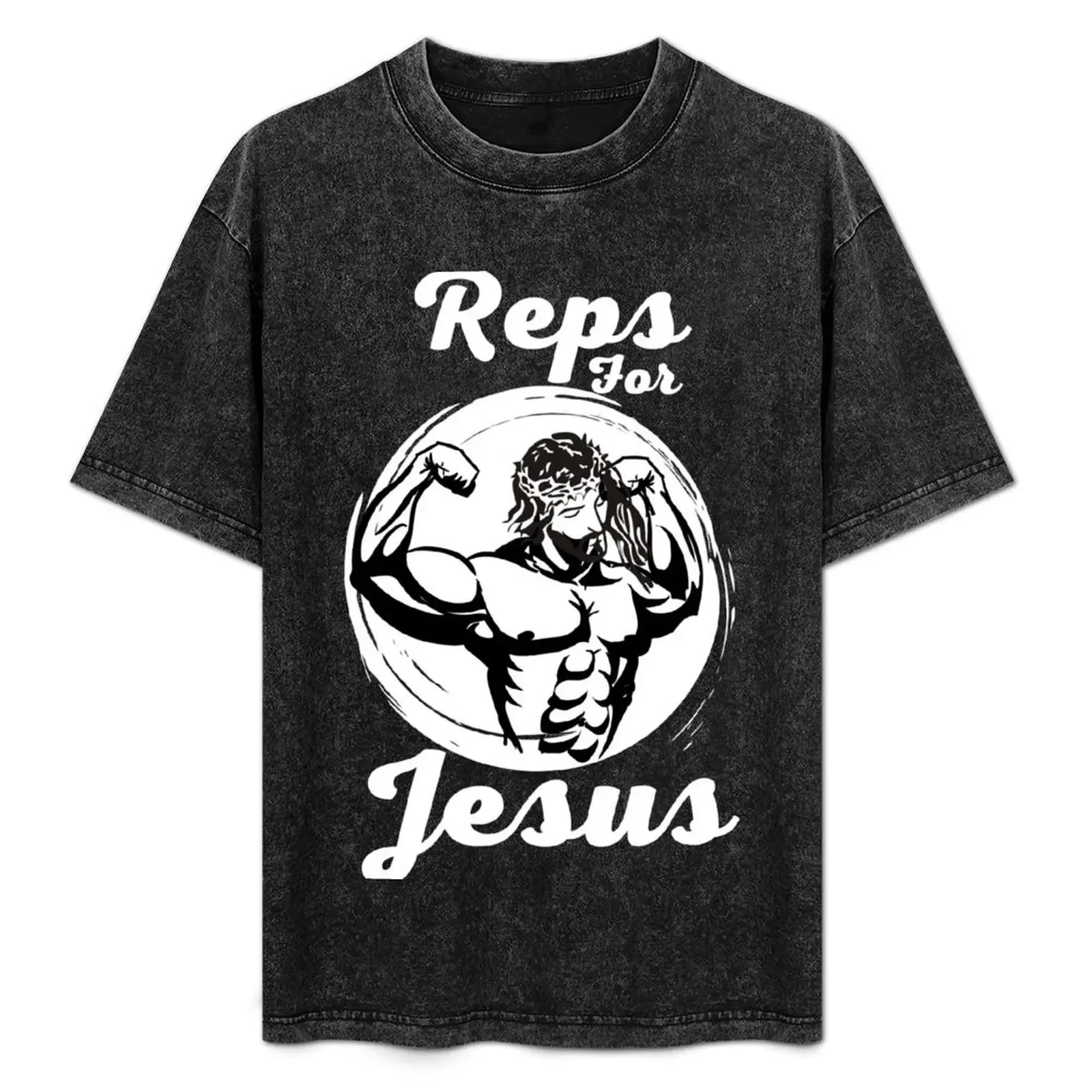 

Reps for Jesus - Gym Workout Bodybuilder T-Shirt oversize t-shirts man summer tops croswit shirt man mens t shirts top quality