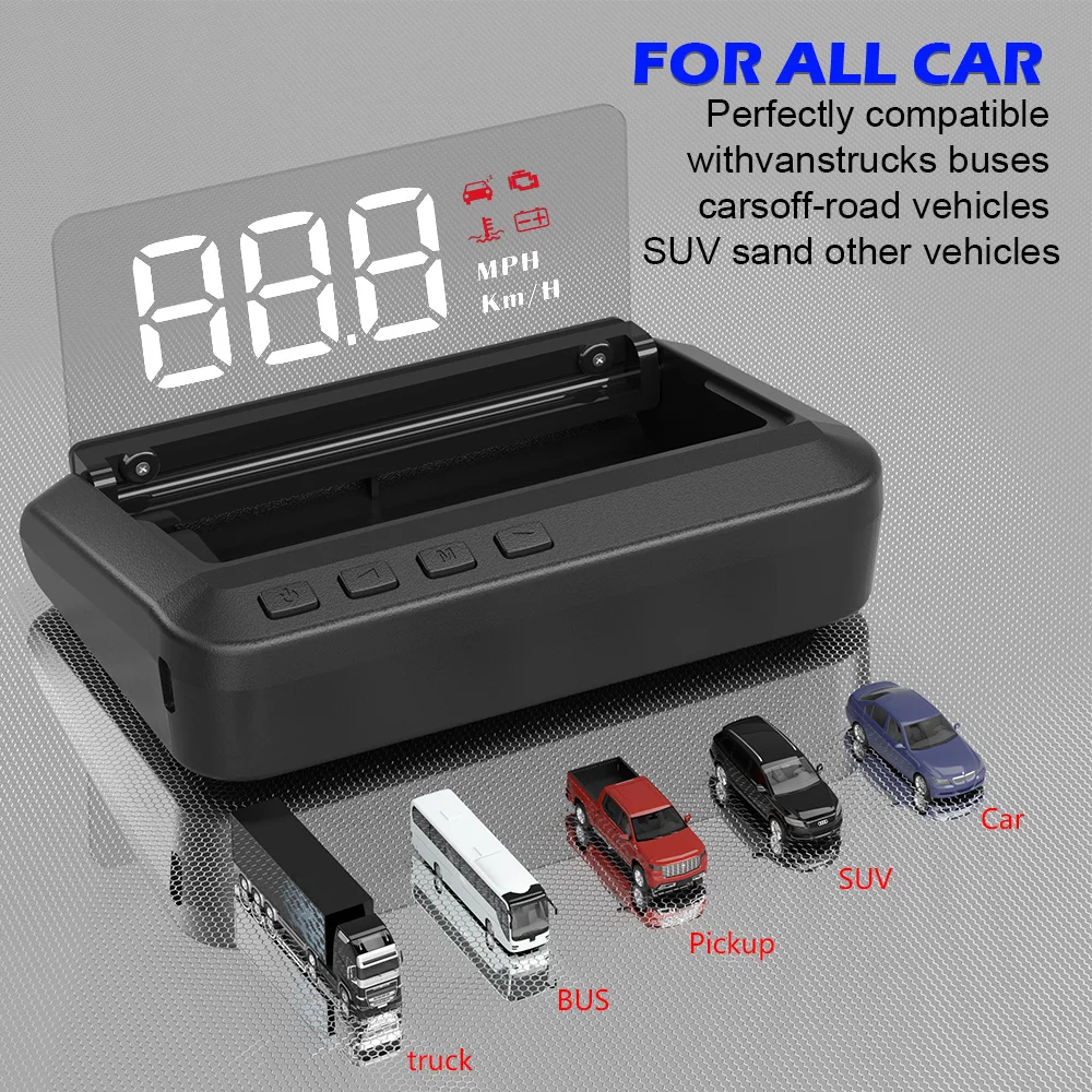 WiiYii C100 OBD2 GPS Car Speed Projector Mirror Driving On-board HUD Head Up Display Computer accessori elettronici per Auto