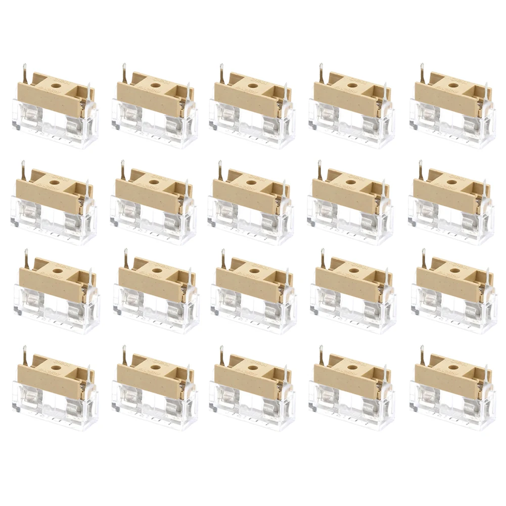 5x20 Fuse Holder with Clear Cover and Flame Retardant Nylon Base for Electrical Safety and Efficient Energy Flow