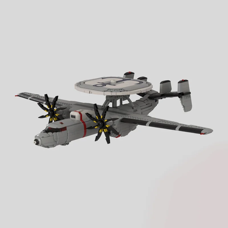 Новый набор из 2009 деталей: Модель военного самолета Hawkeye E-2D (с оружием), конструктор, технологичные блоки для самостоятельной сборки, игрушка, подарок на праздник