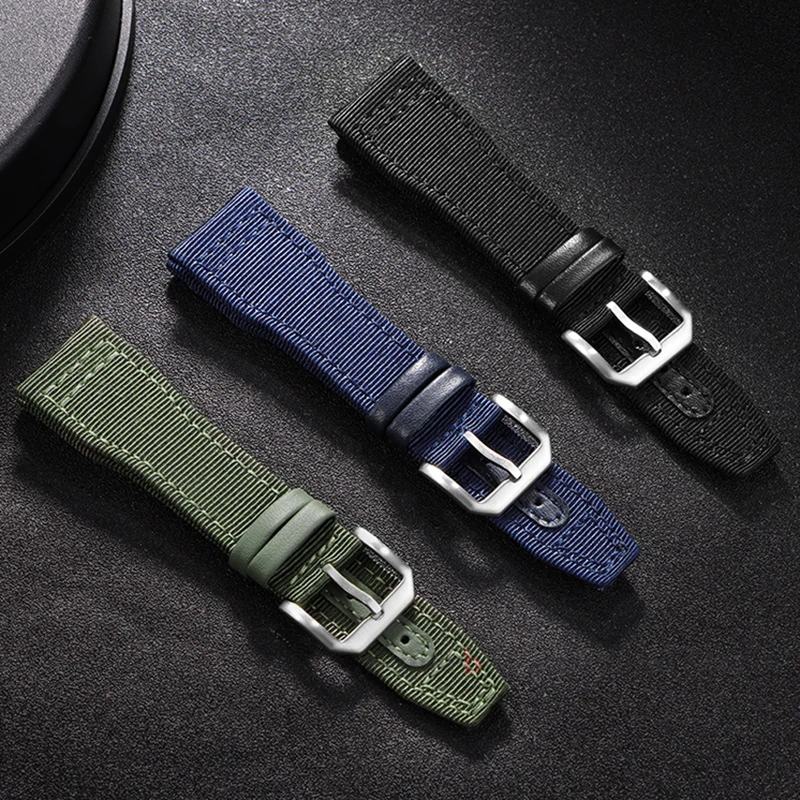 20mm 21mm 22mm Nylon Canvas Watch Strap for IWC Pilot Strap Waterproof Sport Watch Strap Replacement Watch Fabric Bracelet
