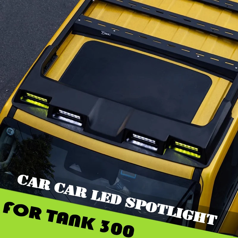 

Car Roof Four-eye Spoiler LED Spotlight Fit for Tank 300 2021-2024 Car LED Two-eye Spotlight Car interior upgrade accessories