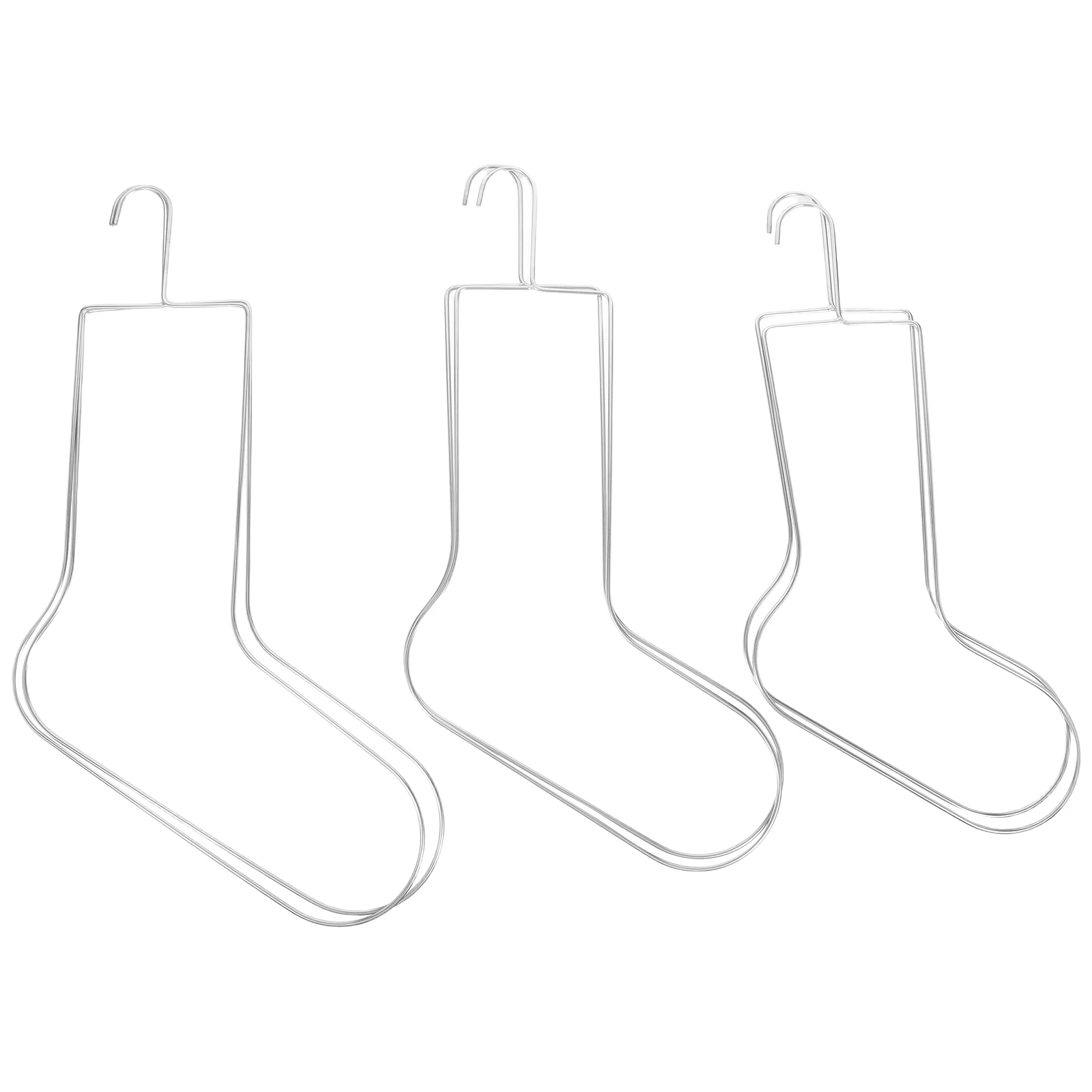 

6 Pcs Sock Display Stand Metal Blockers Organizers Stainless Steel Fixed Socks Tool Knit Knitting Kit Measures